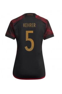 Saksa Thilo Kehrer #5 Jalkapallovaatteet Naisten Vieraspaita MM-kisat 2022 Lyhythihainen